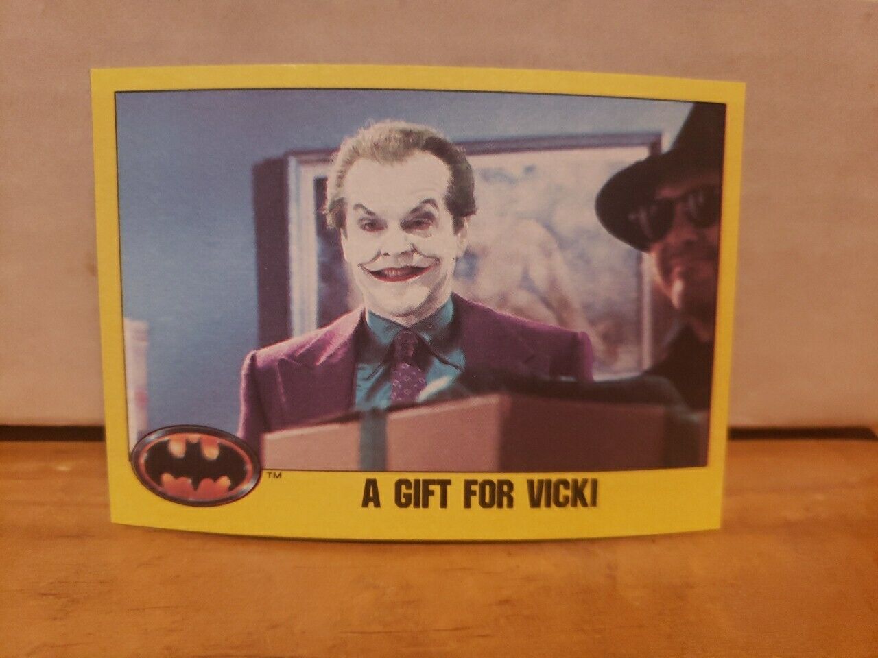Batman 1989 TOPPS #219, Jack Nicholson The Joker -A Gift For Vicki