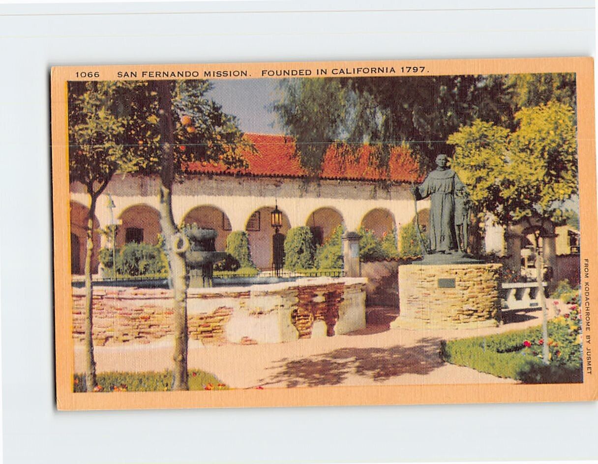 Postcard San Fernando Mission California USA