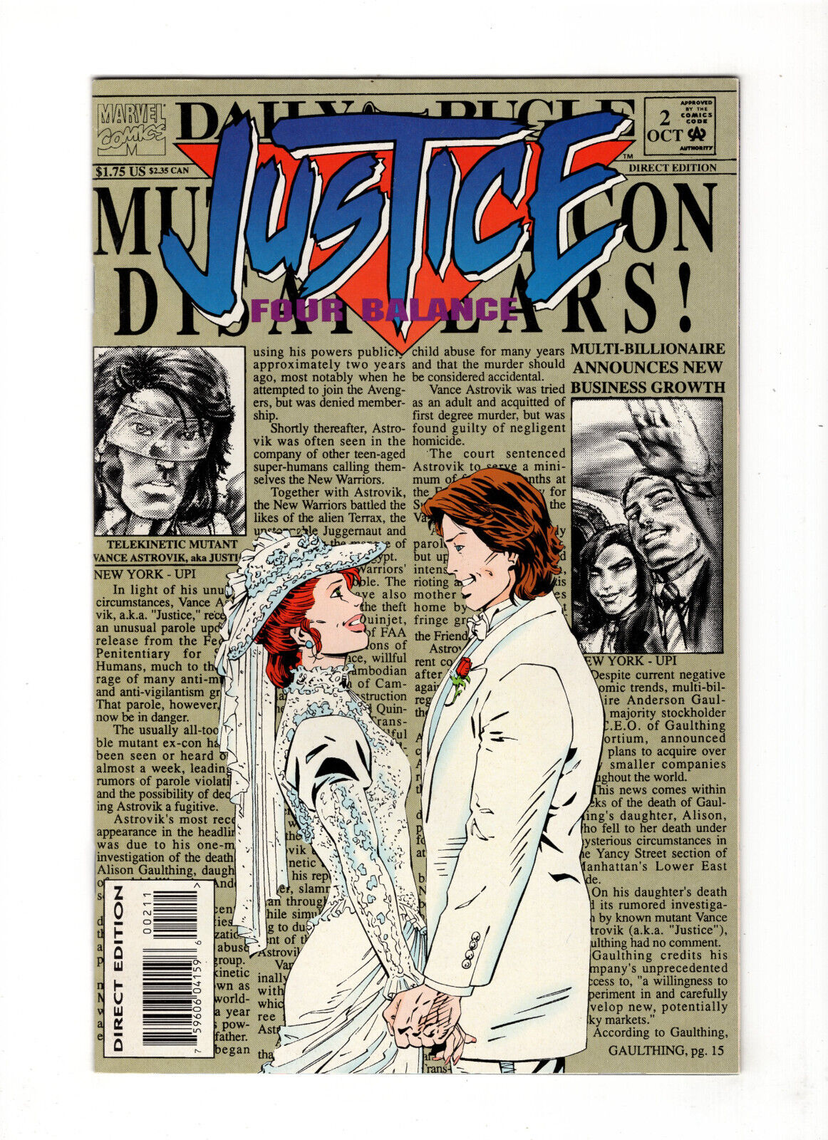 Justice Four Balance #2 (1994, Marvel Comics)