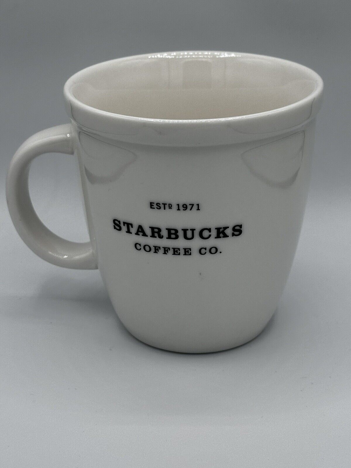 Starbucks Barista 2001 Classic Estd 1971 Coffee Co. Ivory / Black Ceramic Mug
