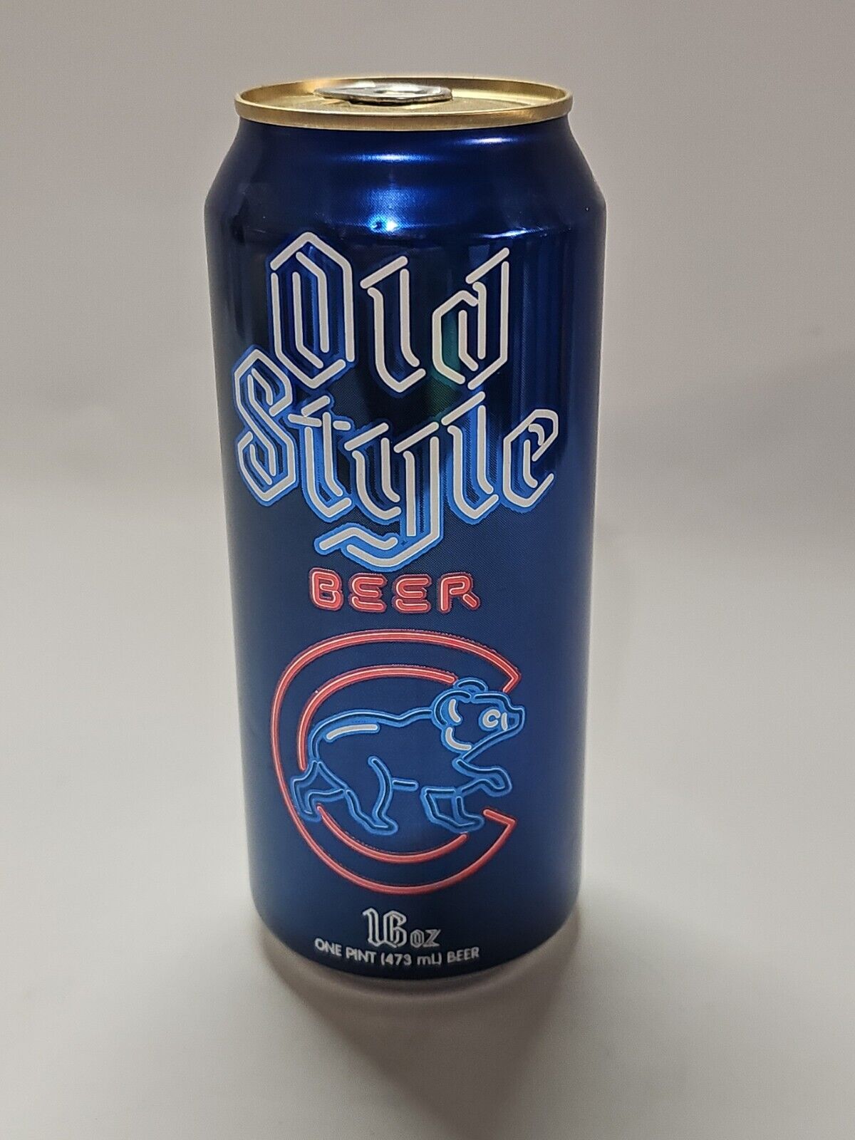16oz 2009 OLD STYLE CHICAGO CUBS  BASEBALL BEER Can 1950 Neon Fast Shipping 