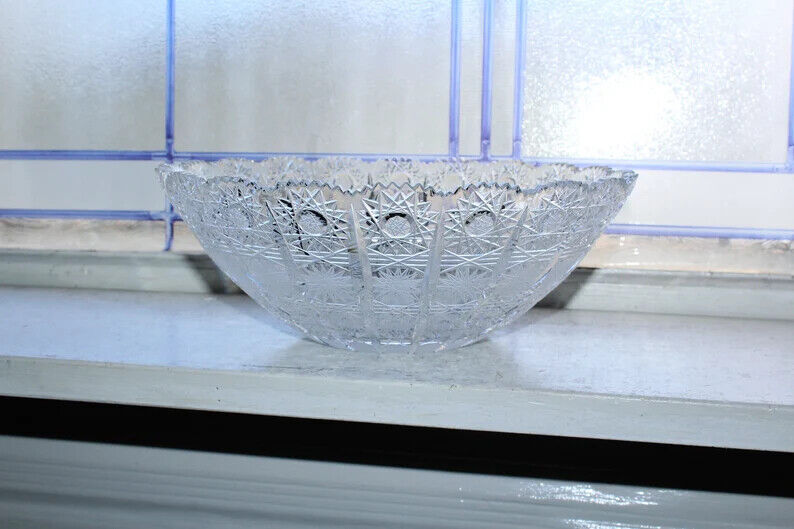 Elegant Antique American Brilliant Cut Crystal Bowl