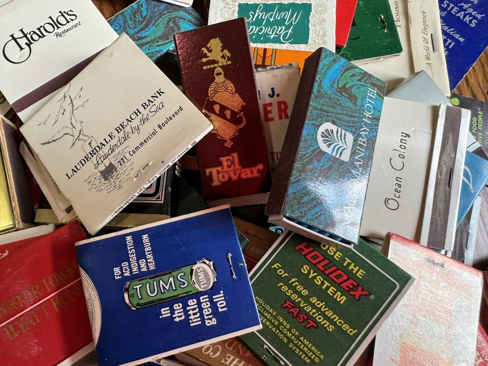 Lot Of 100 Vintage Estate Matchbooks Used No Dupes Restaurants Hotels Businesses