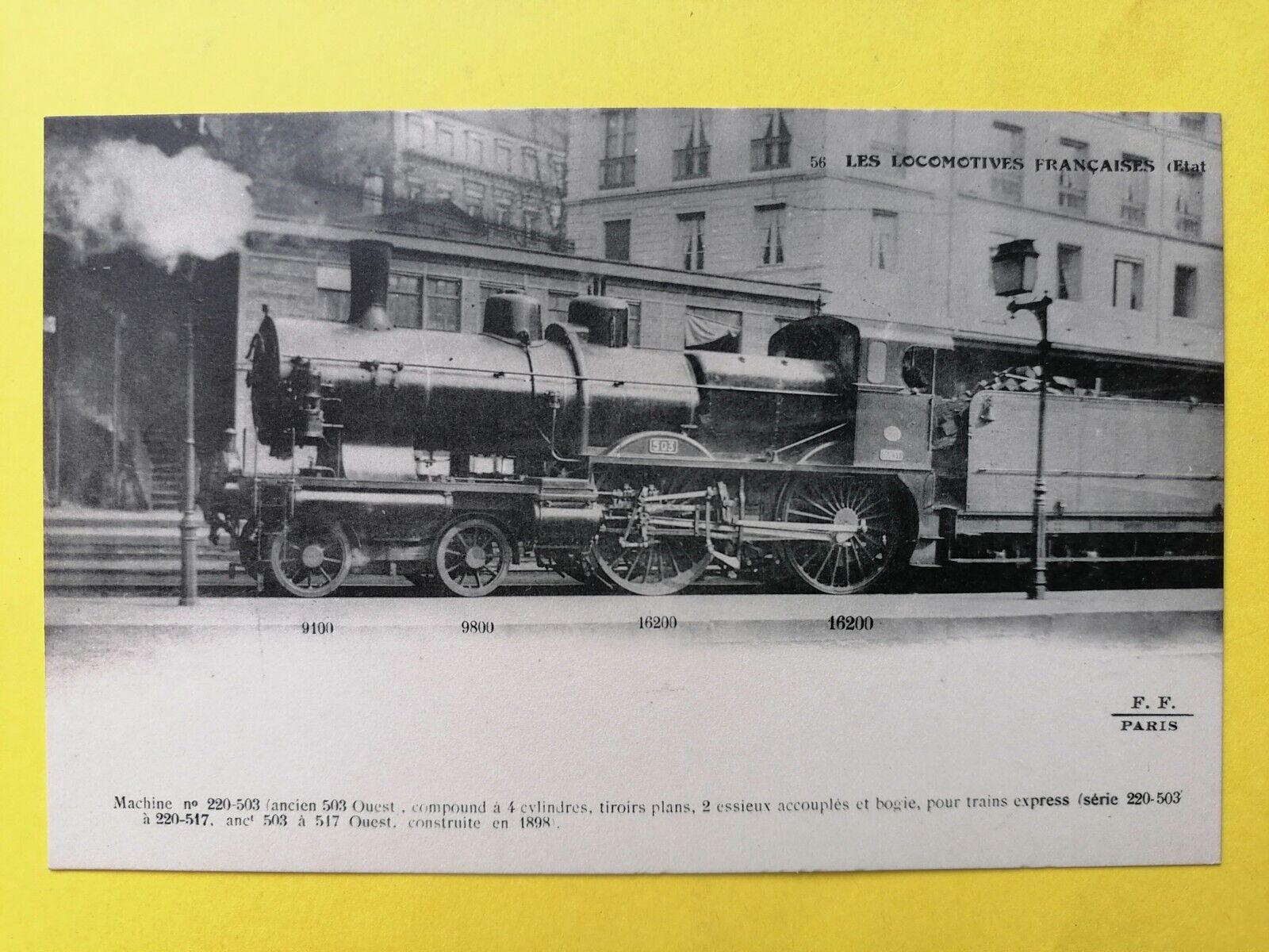 1898 CPA TRAIN EXPRESS STEAM LOCOMOTIVE FRENCH Railway Railway