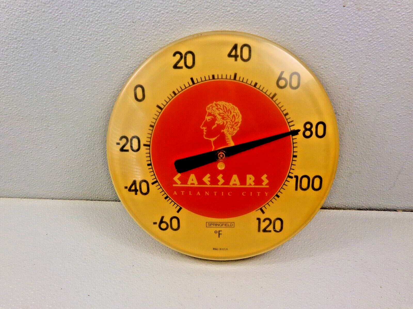 Vintage Rare Caesar\'s Palace Atlantic City Springfield Thermometer
