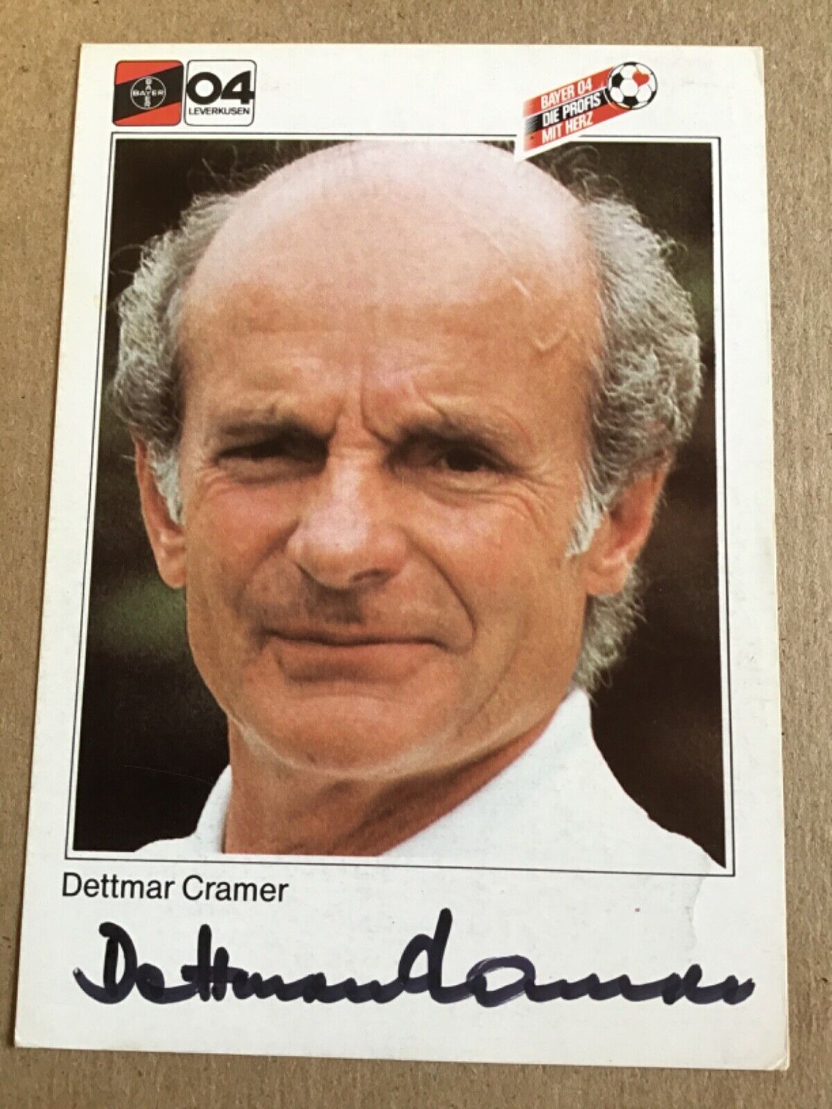 Dettmar Cramer, Germany 🇩🇪 Bayer 04 Leverkusen 1983/84 hand signed