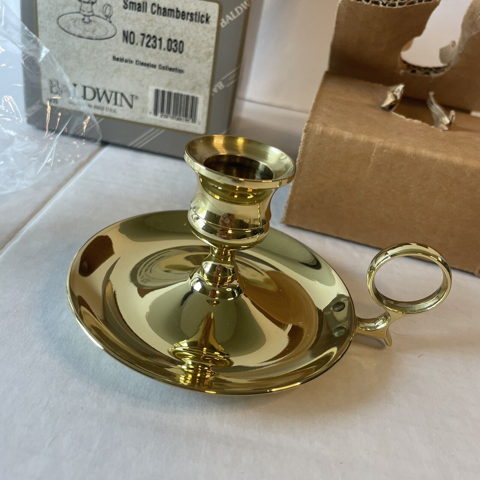 Vintage Baldwin Classics Collection Chamberstick Candle Holder New In Box