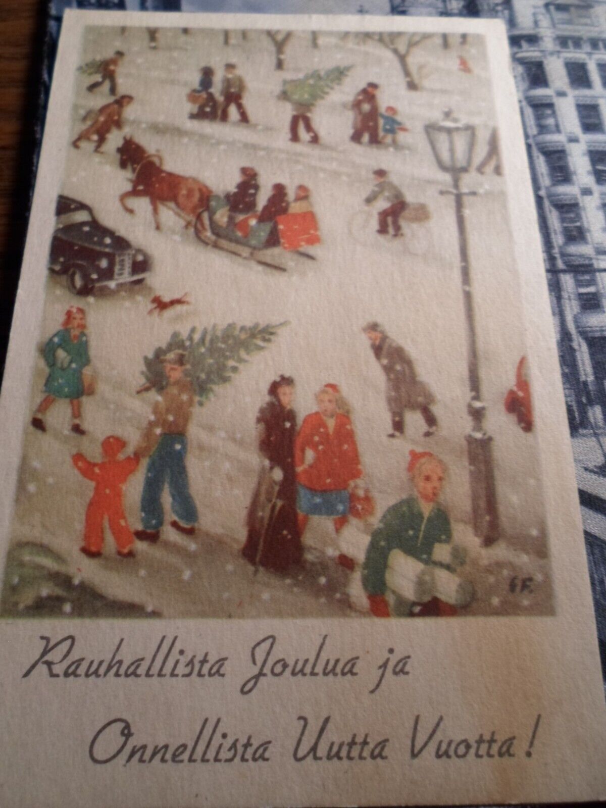 Danish Christmas  post card.Posted in 1948