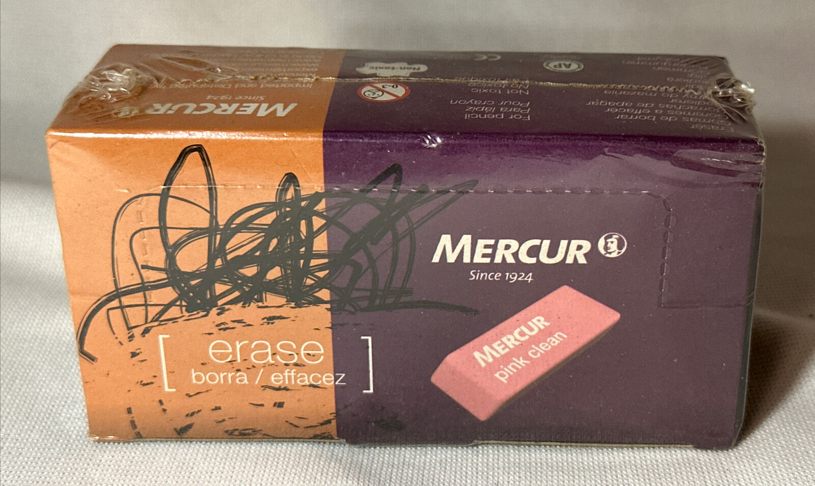 Vintage Mercur Pink Clean Sif and Flxible Box of 24 in Original Sealed Box