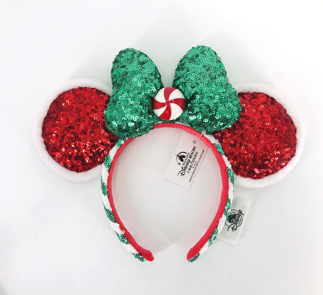 Disney Parks Peppermint Candy Cane Ears 2020 Rare Edition Christmas Headband