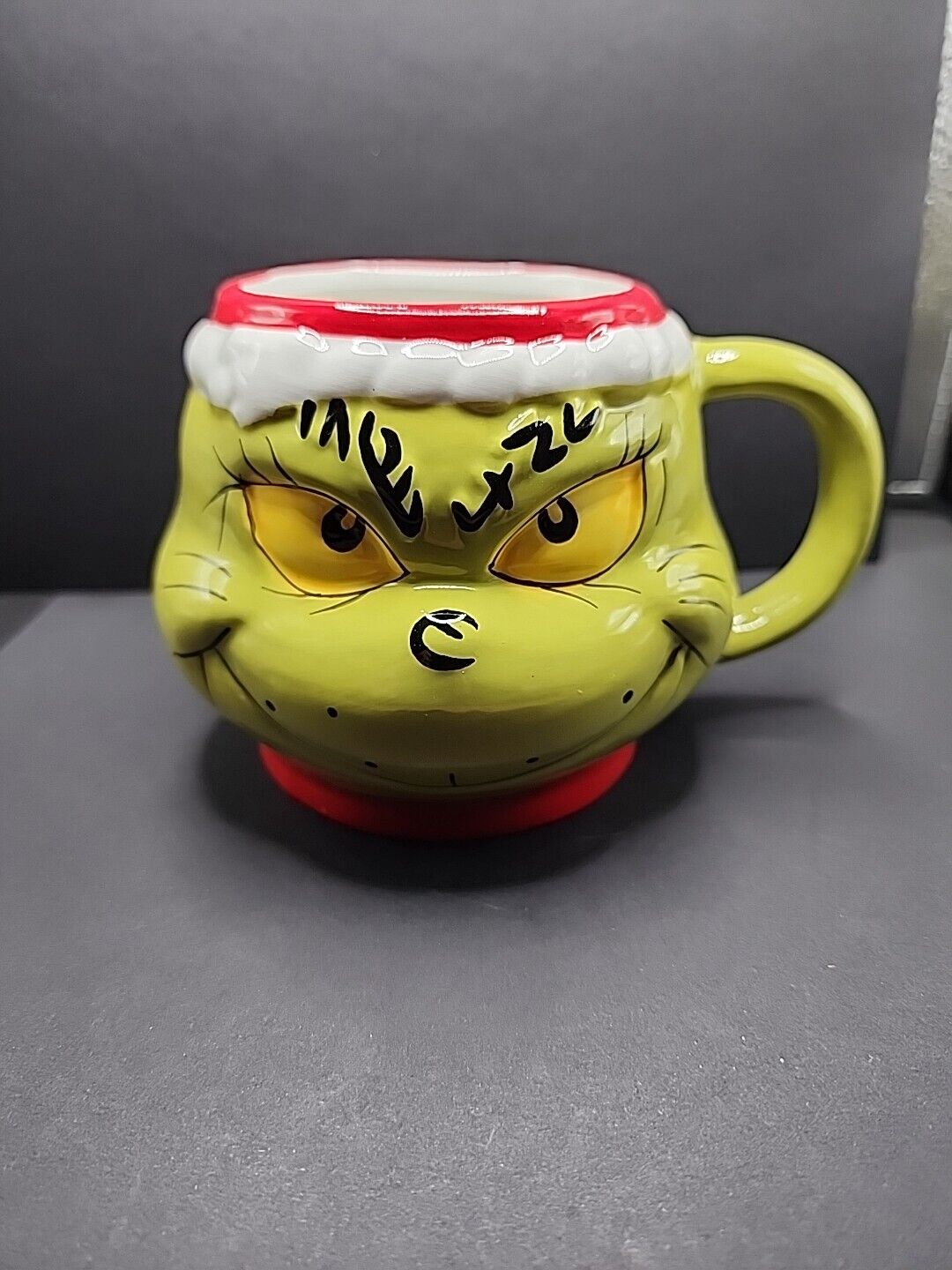Dr. Seuss The Grinch 3D Sculpted Green 16 Oz. Ceramic Coffee Cup Mug 2023