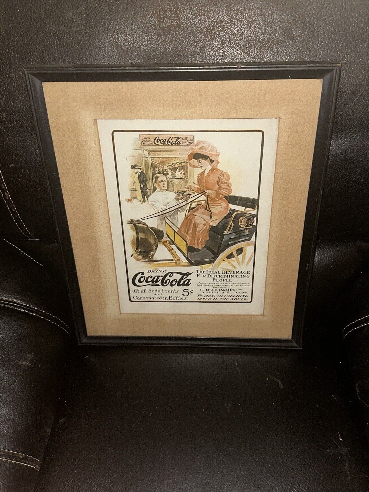 Vintage Framed Coca-Cola Coke Advertising Prints Collectable Memorabilia