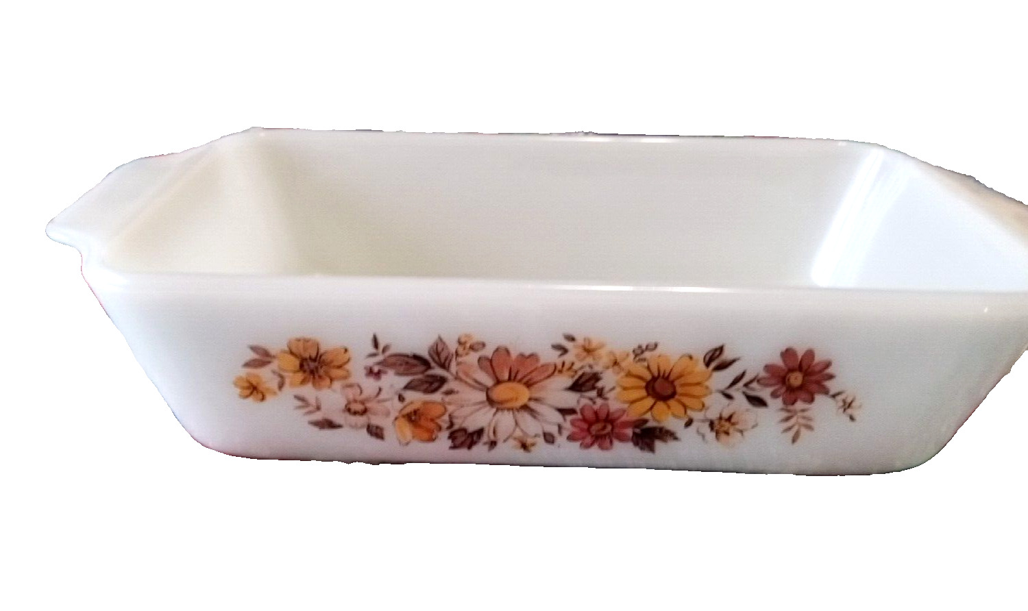 Vintage Daisy Anchor Hocking Loaf Pan 9\