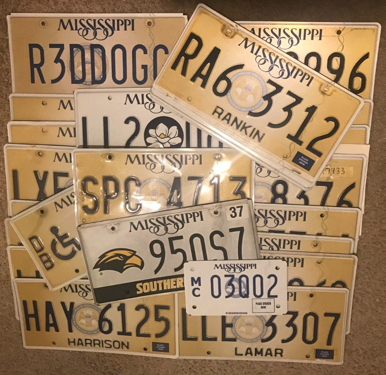 Mixed Lot of 27 License Plates for Craft/Collecting/Decorating Lot #27