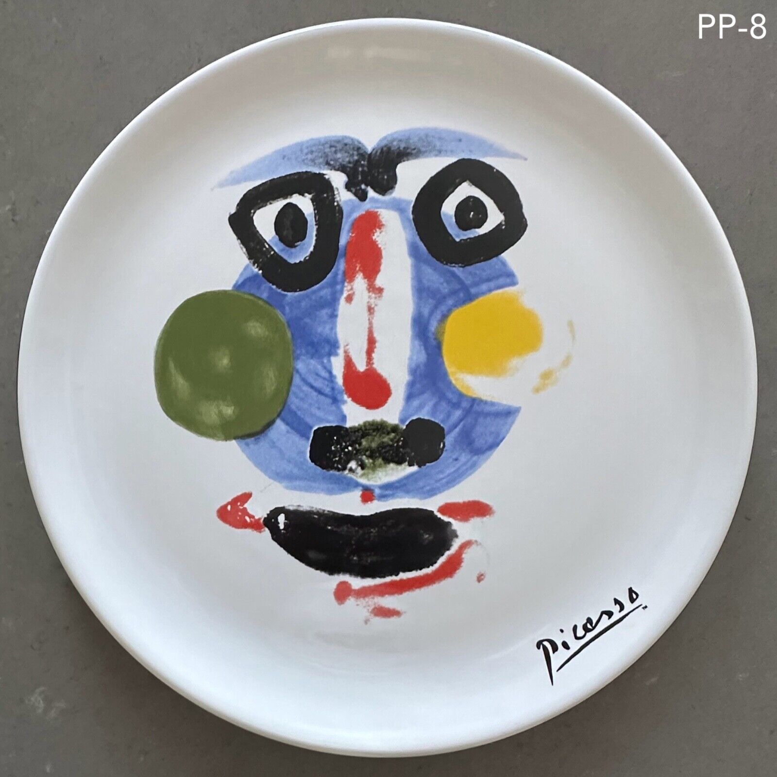Pablo Picasso Ceramic Plate PP-8 Rare Face 1963 Masterpiece Edition