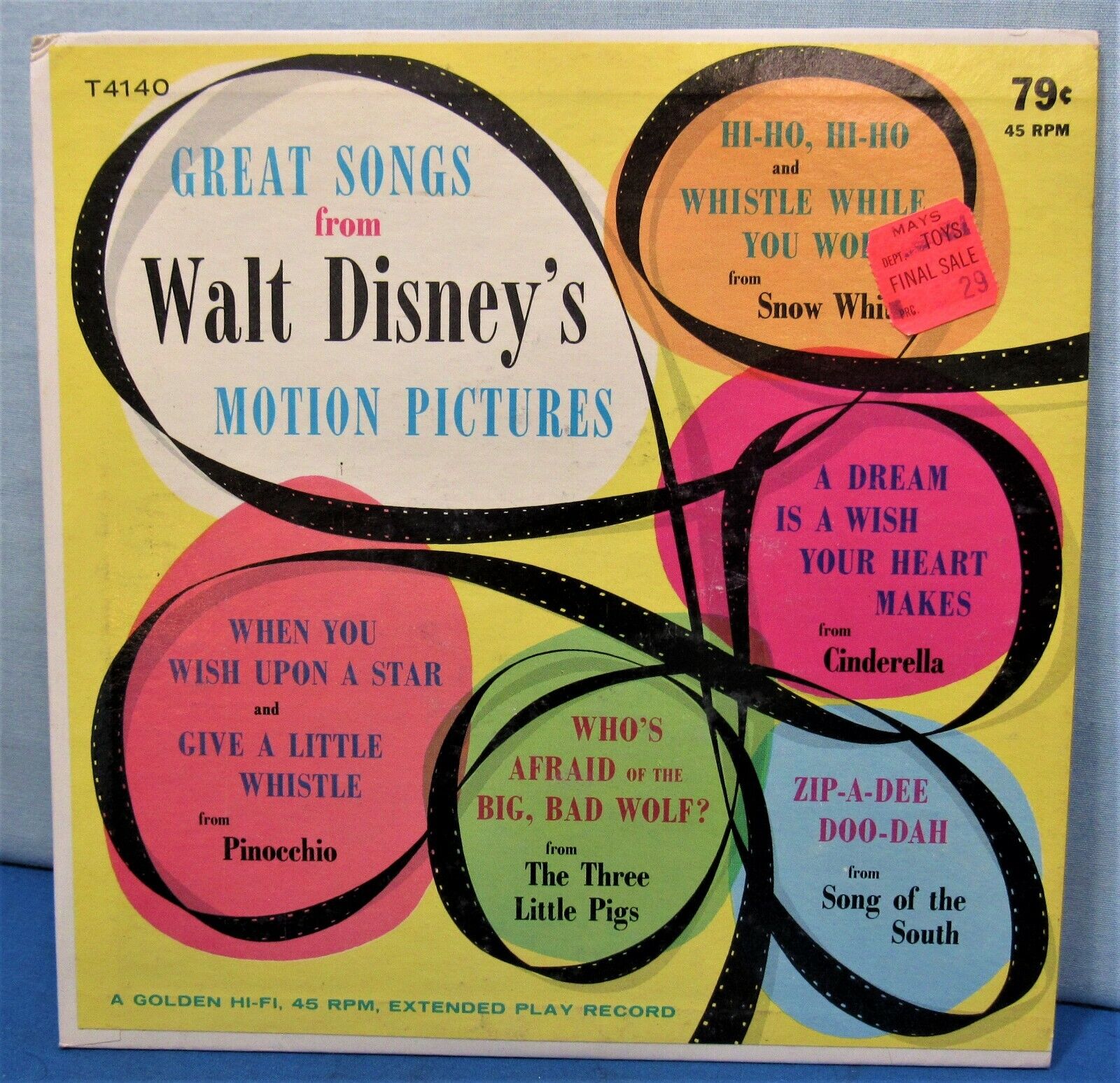 Walt Disney 1958 Record ~ “Great Songs from Walt Disney’s Motion Pictures” 