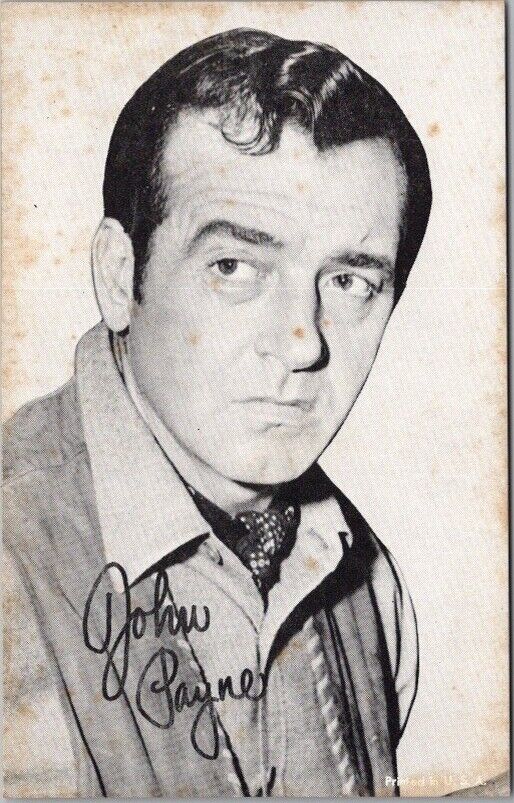 c1950s Actor JOHN PAYNE Mutoscope Arcade Card / Film Noir Movies & TV Westerns