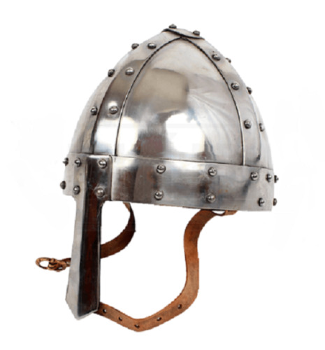 Steel 18 Gauge IRON Steel Norman Helmet Medieval Armour Costume Helmet WITH LINE