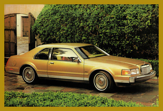 1984 Lincoln Continental MARK VII, BILL BLASS, Gold, Refrigerator Magnet, 42 MIL