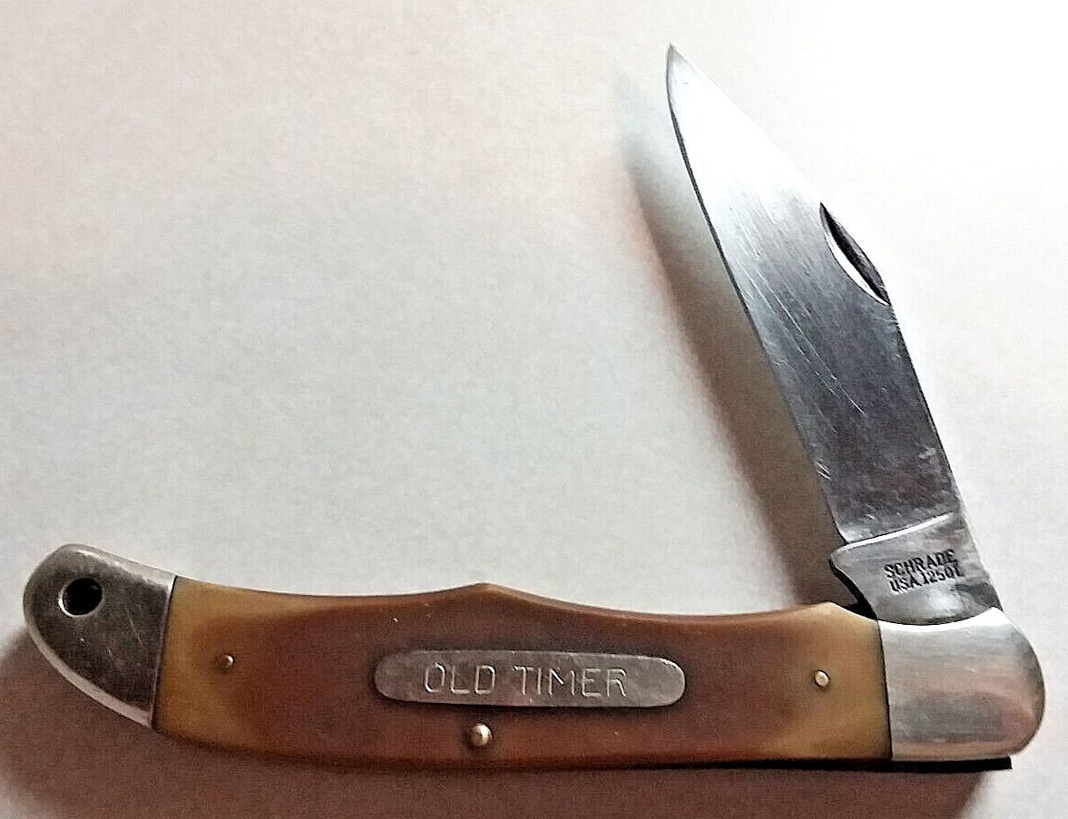 VINTAGE SCHRADE 125OT OLD TIMER LOCKBLADE FOLDING POCKET KNIFE USA