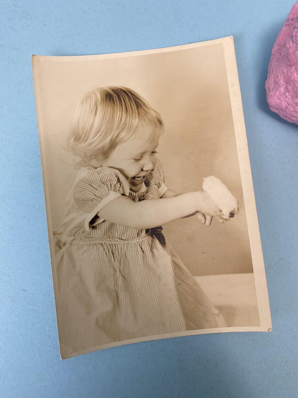 Antique Sepia Photo Cute Young Girl with Pet Rat Photo by Charolette Joseph