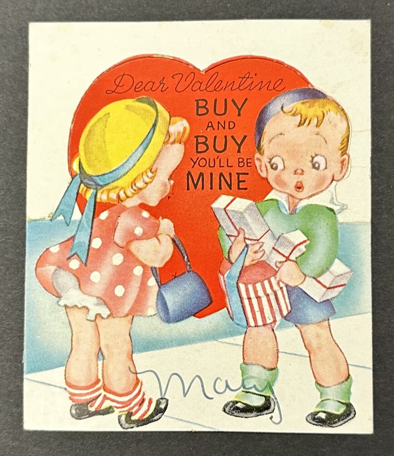 Vintage Buy & Buy You’ll Be Mine Valentine’s Card