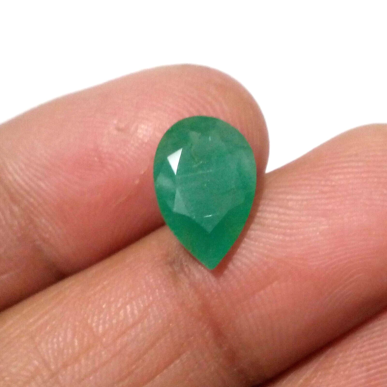 Beautiful Zambian Emerald Faceted Pear Shape 4.20 Crt Emerald Loose Gemstone