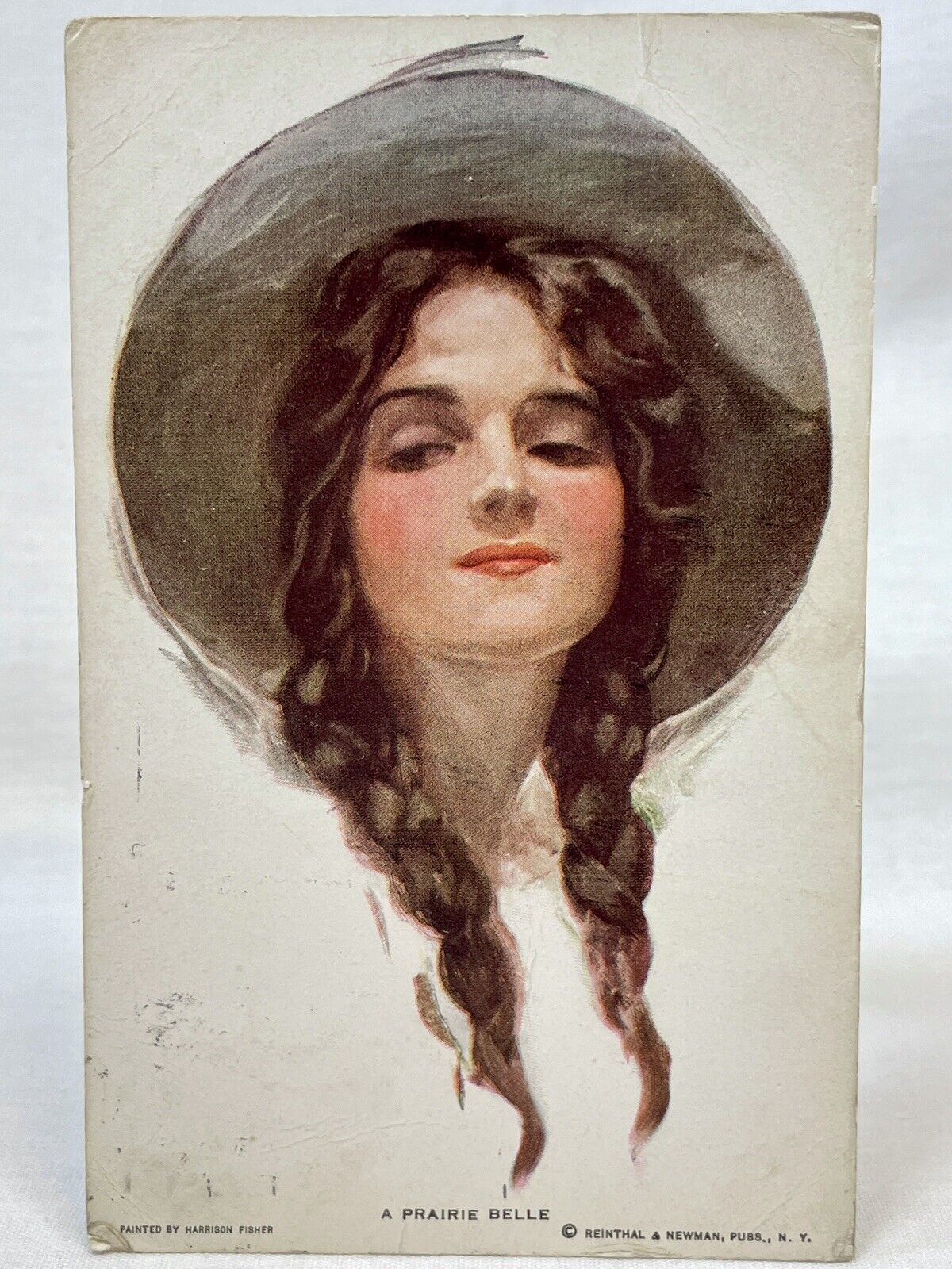 Artist Harrison Fisher | A Prairie Belle | Painting Of Woman In Hat | Reinthal