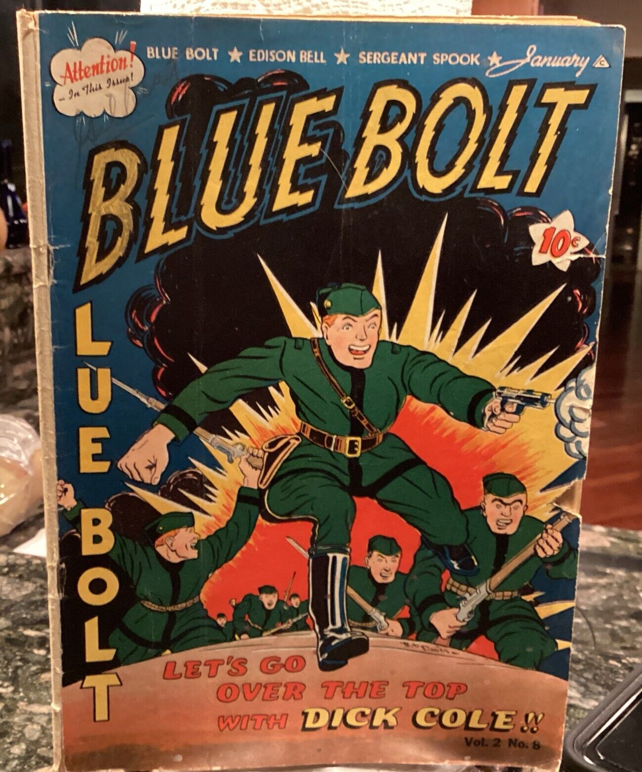 Vintage Blue Bolt Vol. 2 #8  1942 - Novelty  -VG- - Comic Book