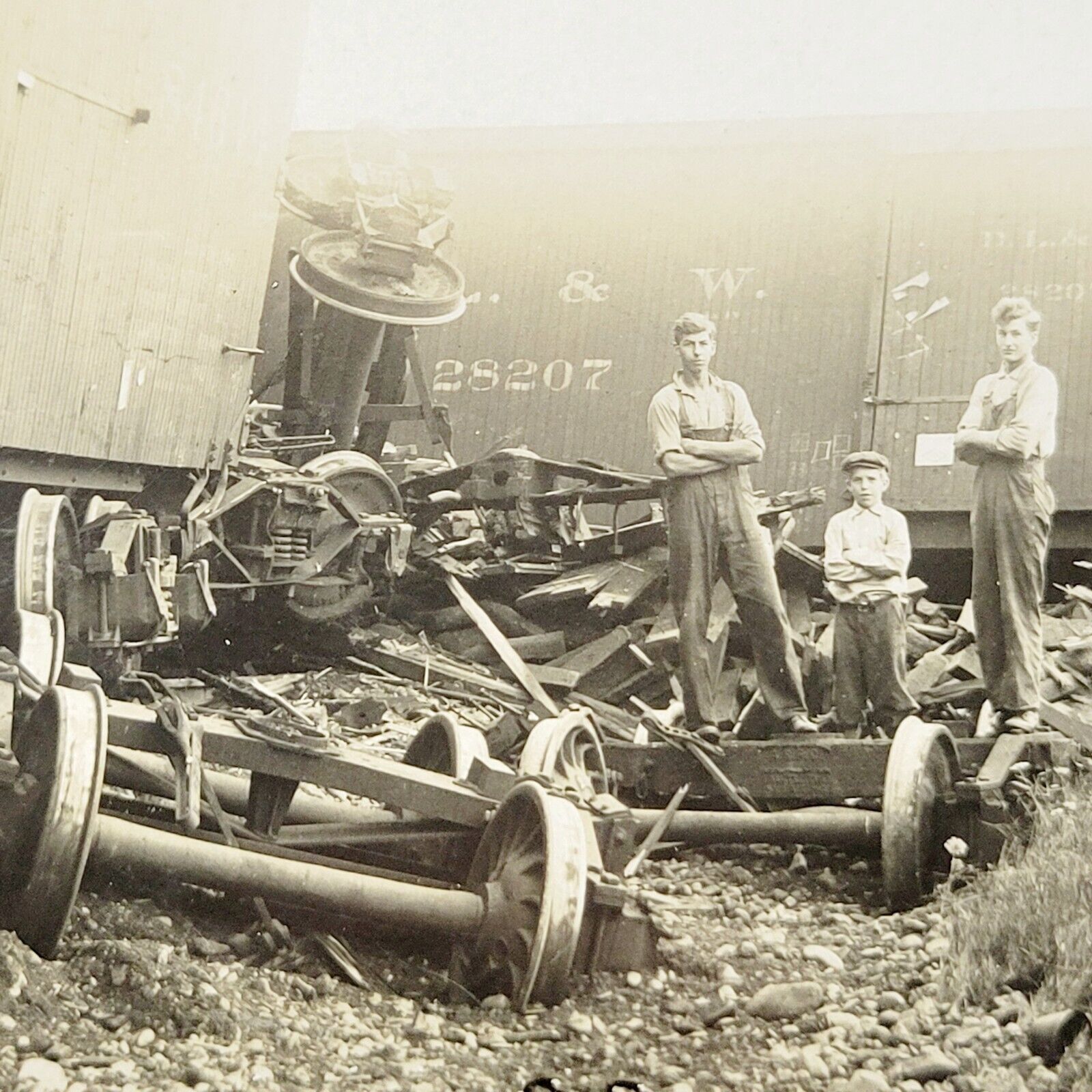 1912 Postcard DL&W Railroad Train Wreck Near Corning NY Gibson Elmira Collision