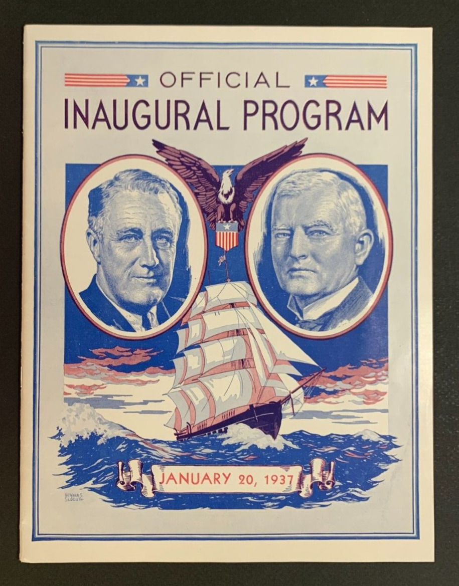1937 OFFICIAL INAUGURAL PROGRAM Franklin ROOSEVELT & John GARNER, 2nd term