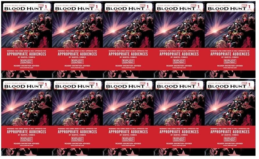 BLOOD HUNT #1  (MARVEL, 2024) LOT OF 10 RED BAND COPIES NM