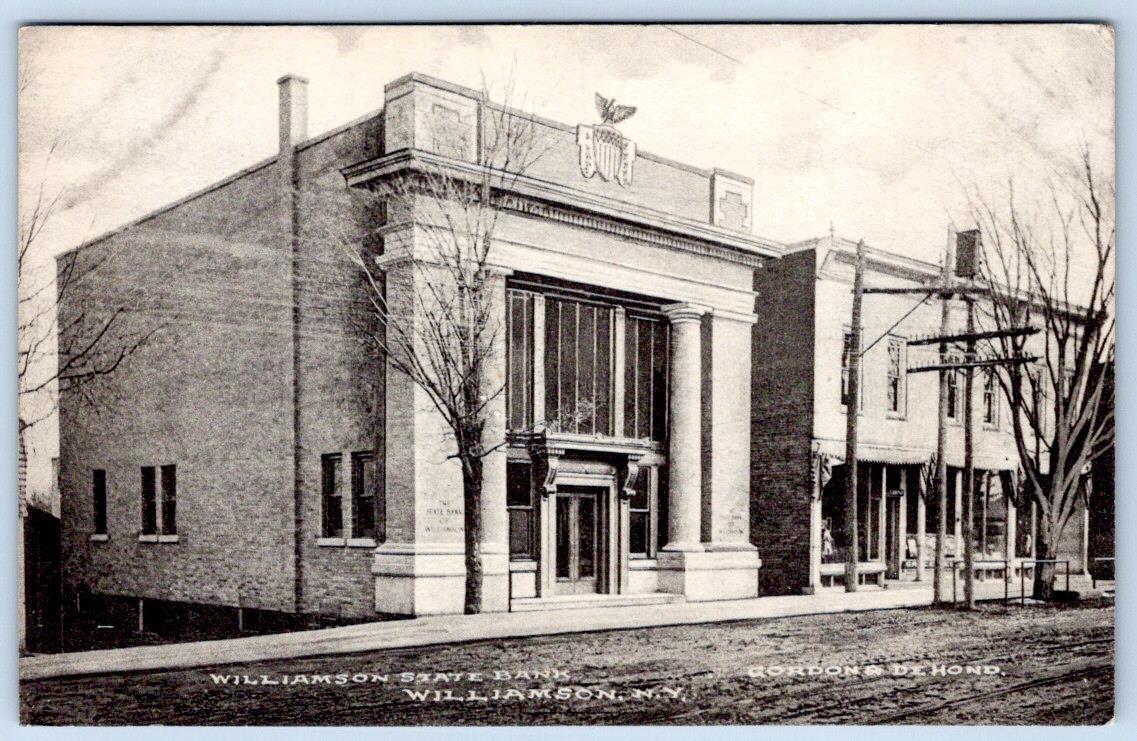 1913 WILLIAMSON STATE BANK NEW YORK NY GORDON & DEHOND ANTIQUE POSTCARD