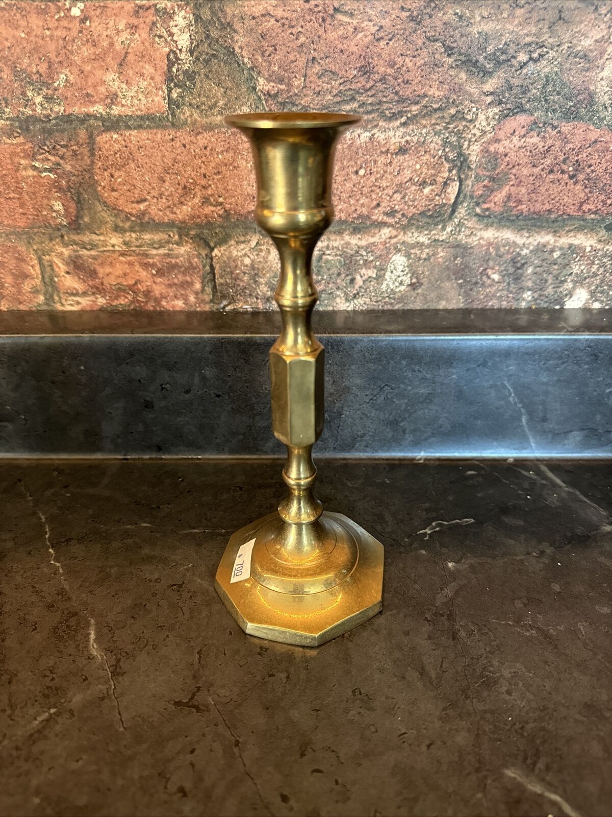 Vintage Hosley Solid Brass Candlestick Candle Holder