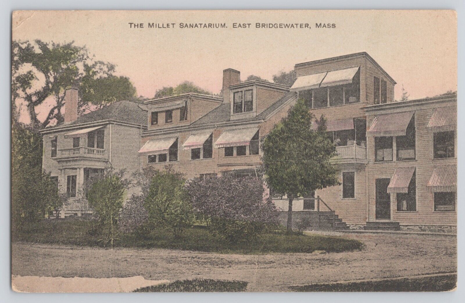 Postcard Massachusetts East Bridgewater Millet Sanitarium Hospital Antique