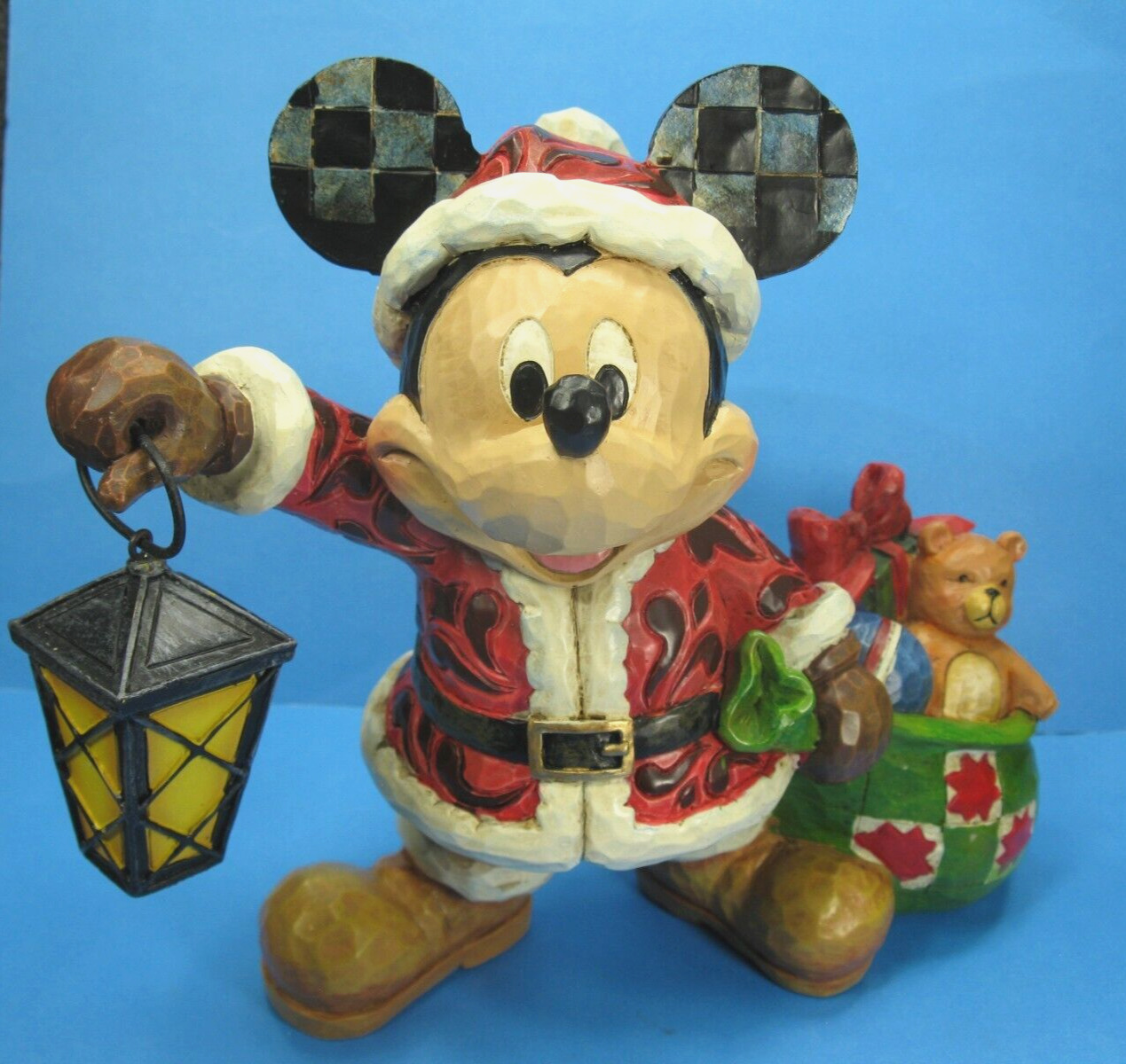 Jim Shore Disney Traditions Spirit of Christmas Mickey Mouse Santa w/ Lantern