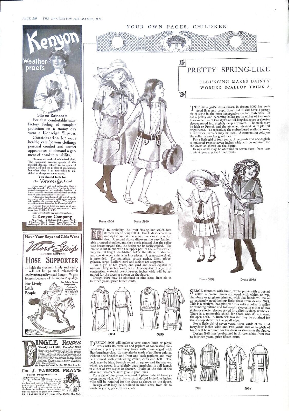 Vintage Magazine Ad Ephemera - The Delineator - Vintage Women\'s Fashion - 1913