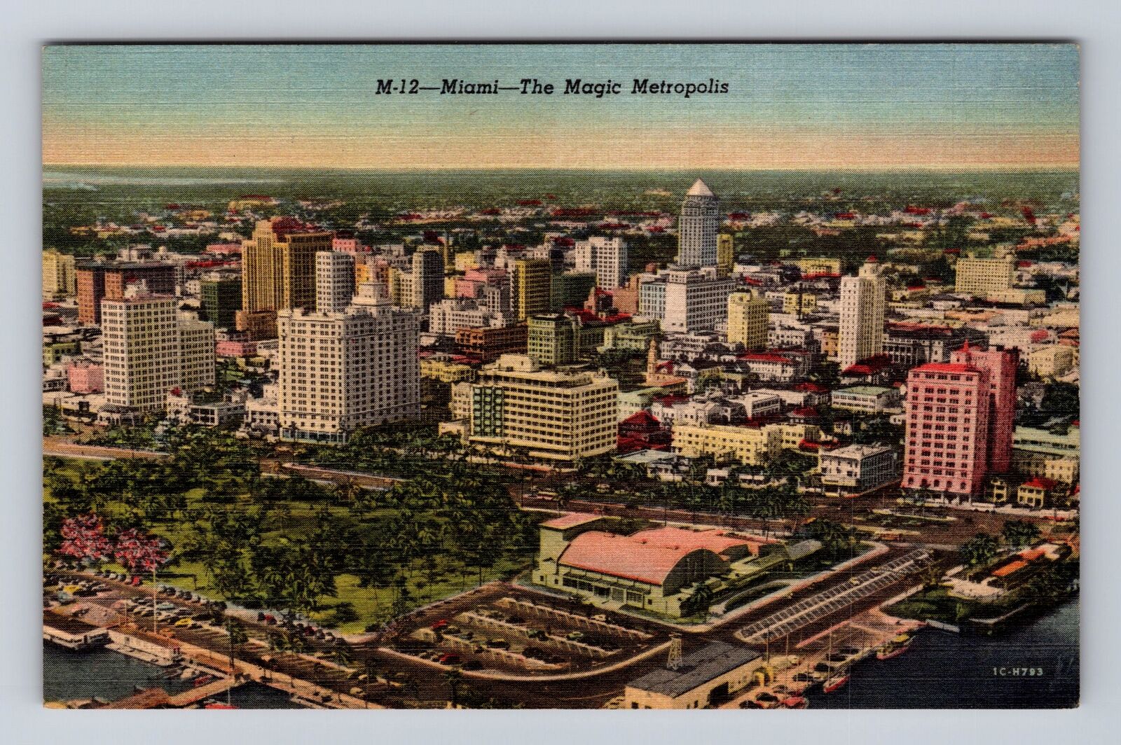 Miami FL-Florida, The Magic Metropolis, Advertisement, Antique Vintage Postcard