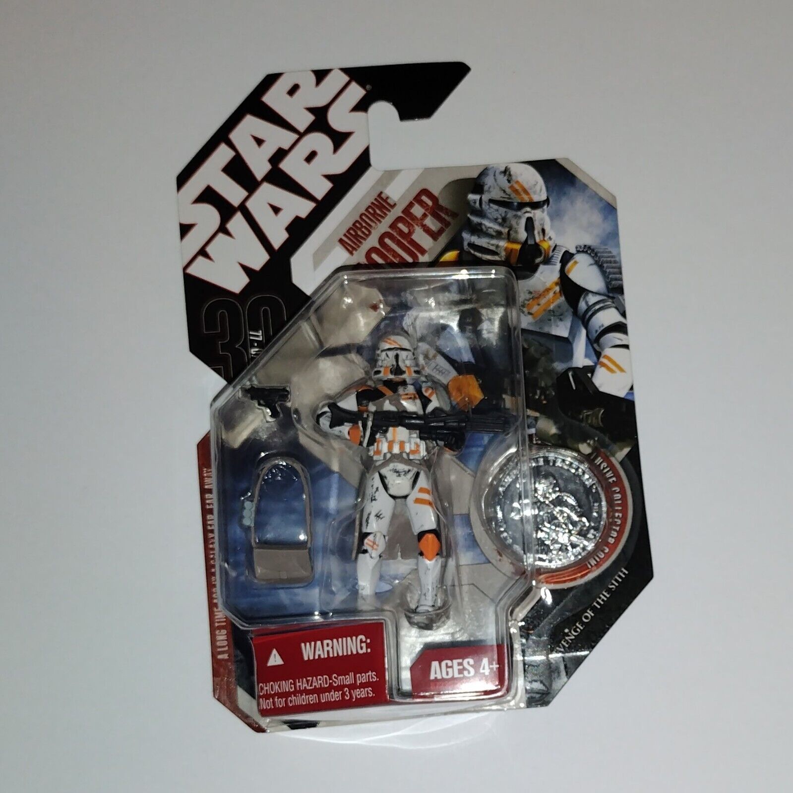 Star Wars AIRBORNE TROOPER 30th Anniversary Figure with coin Revenge Of The Sith