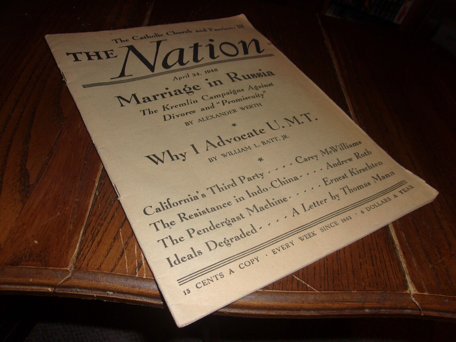 THE NATION - APRIL 24 , 1948 America\'s Leading Liberal Weekly Newspaper