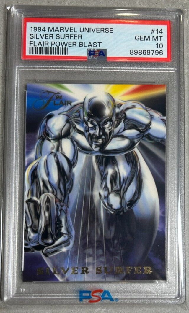 1994 Flair Marvel Universe Power Blast Silver Surfer PSA 10 Newly Graded