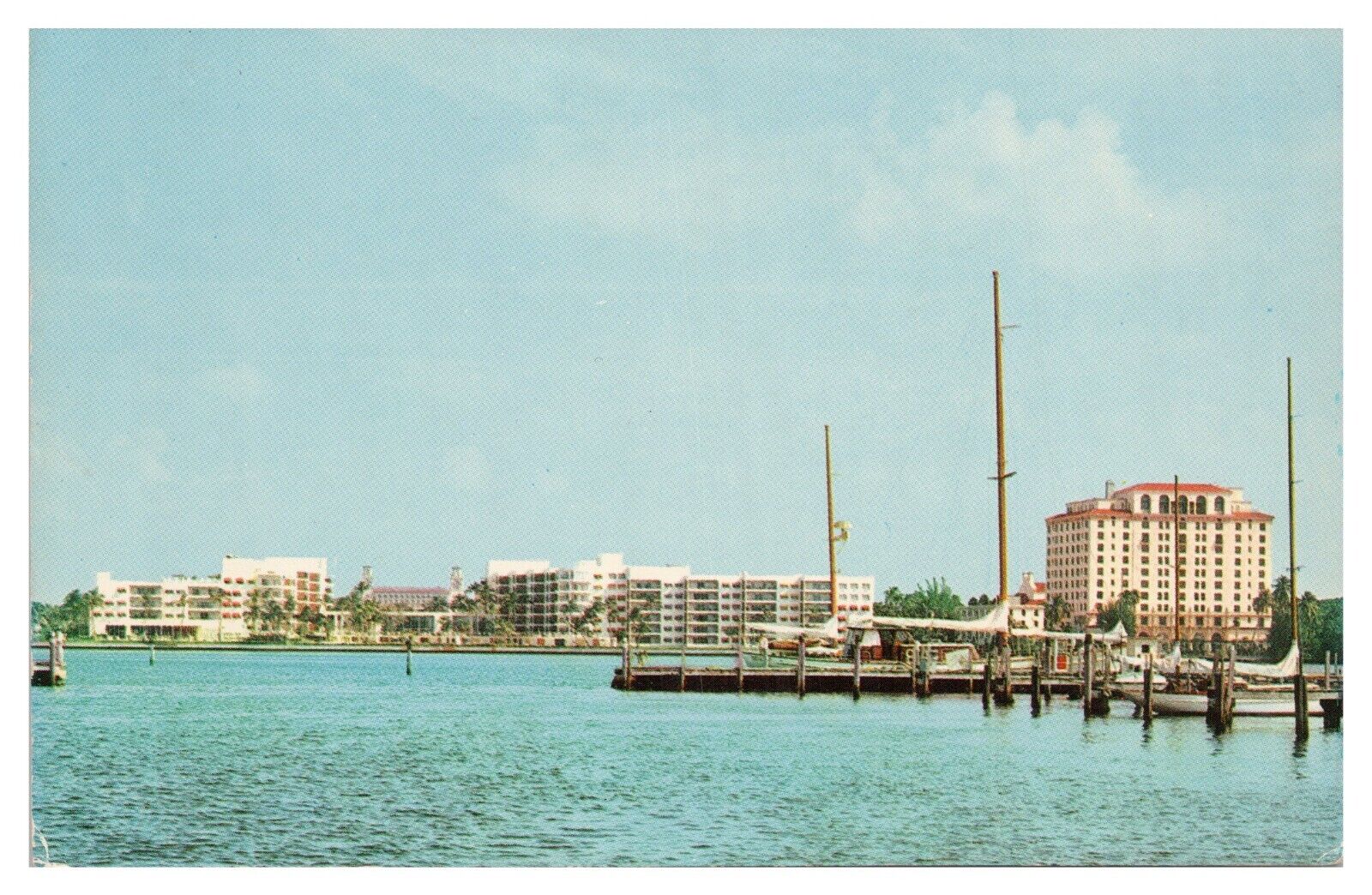 Vintage Palm Beach Florida Postcard c1962 Lake Worth Palm Beach Towers