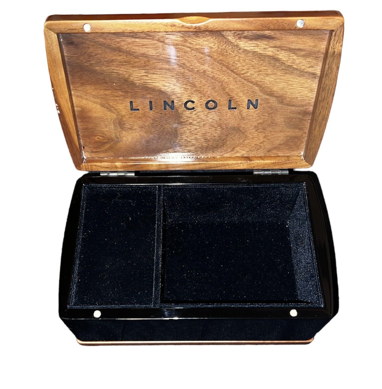 Lincoln Continental Ltd Edition 2012 Black Walnut Valet Jewelry Box. EXC COND