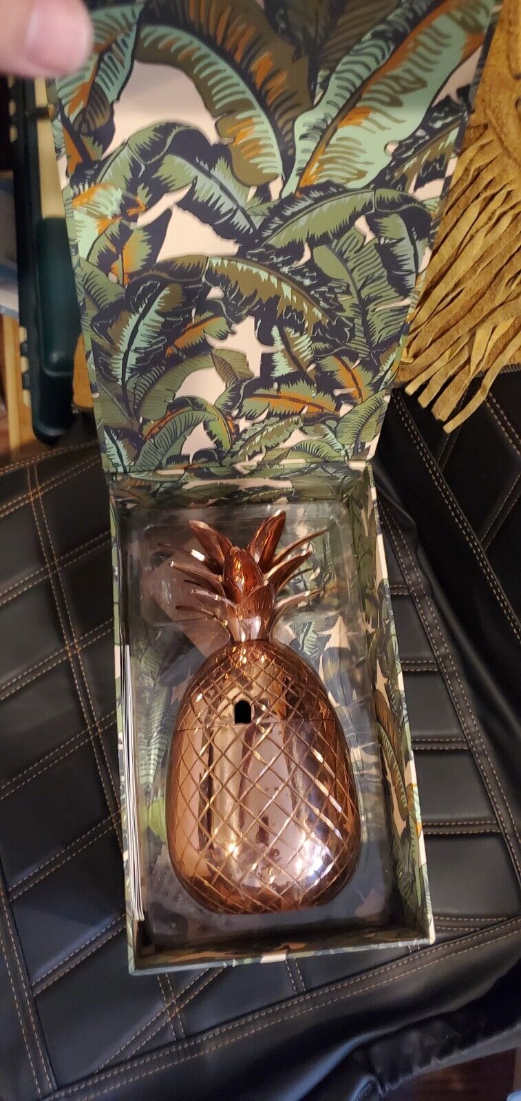 With Love From Absolut ELYX VODKA Copper Pineapple Serving Pitcher HAWAIIANA