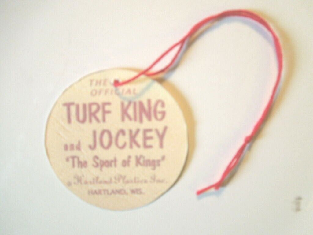 1950\'s 1960\'s Turf King and Jockey Hartland Rider set custom Hang Tag 