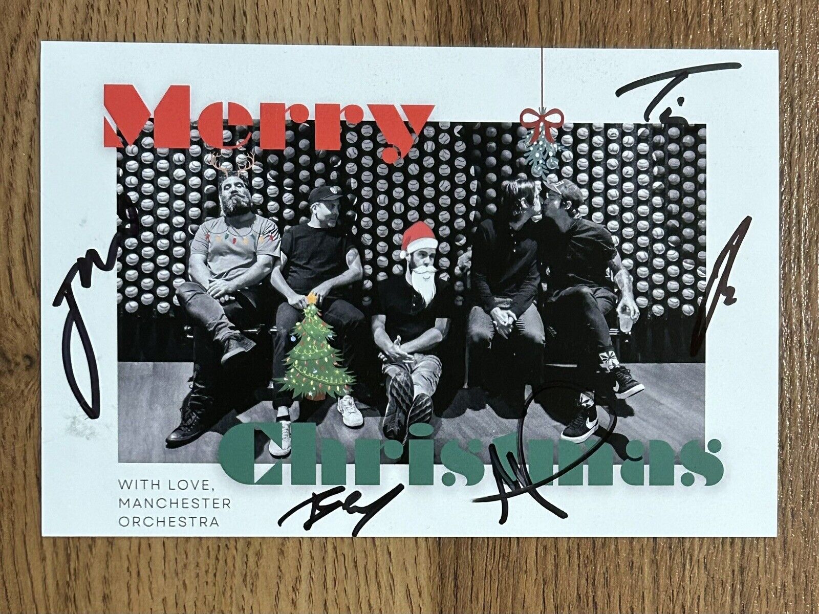 Manchester Orchestra SIGNED / AUTOGRAPHED Christmas card Rare 