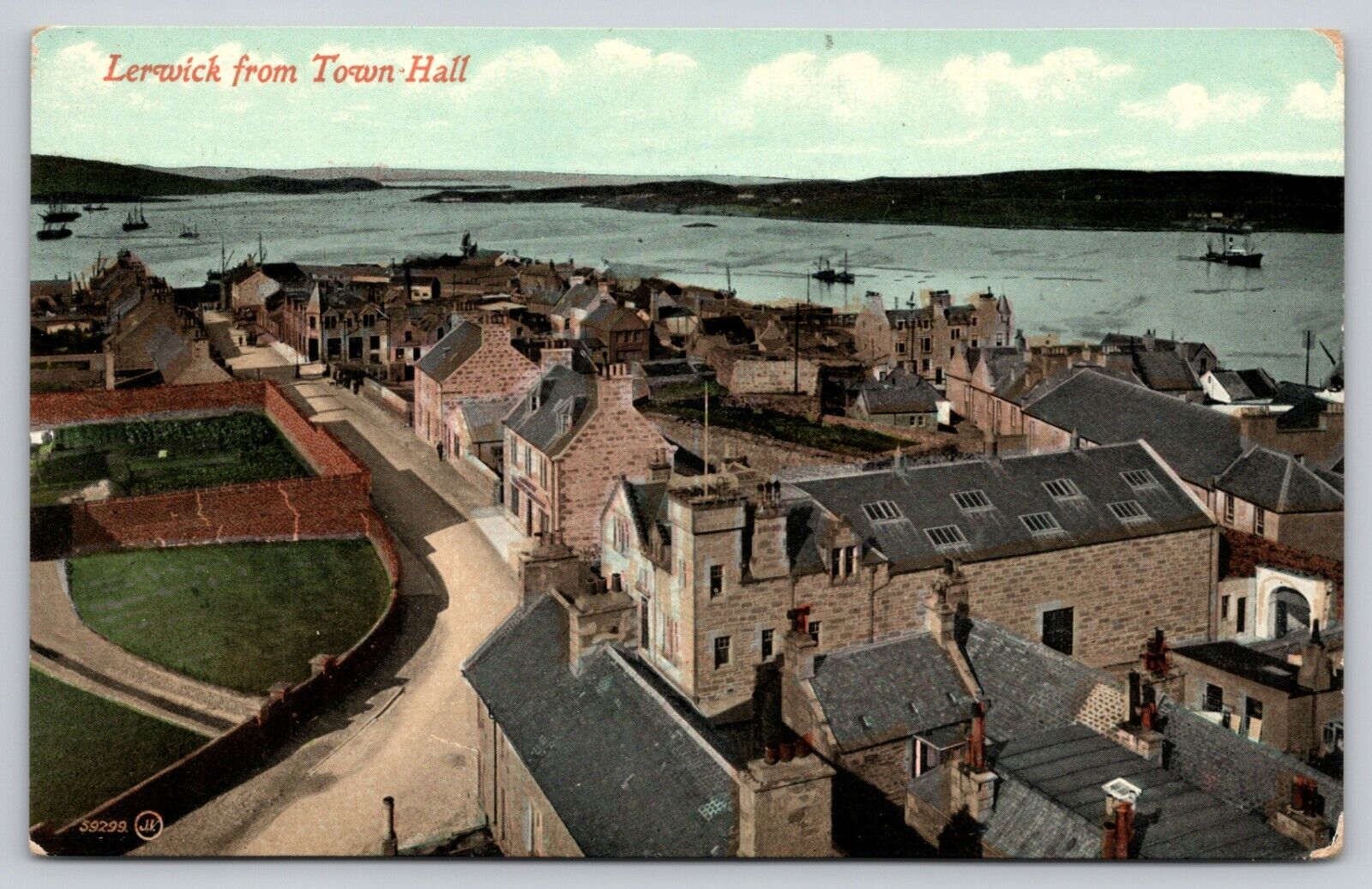 Postcard Scotland Shetland Lerwick From Town Hall