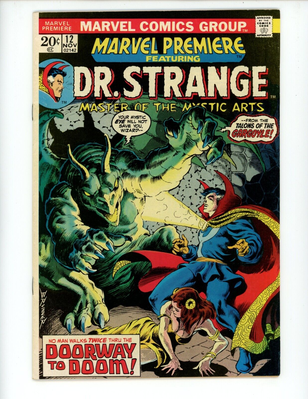 Marvel Premiere #12 Comic Book 1973 VF Doctor Strange Comics Doom Gargoyle
