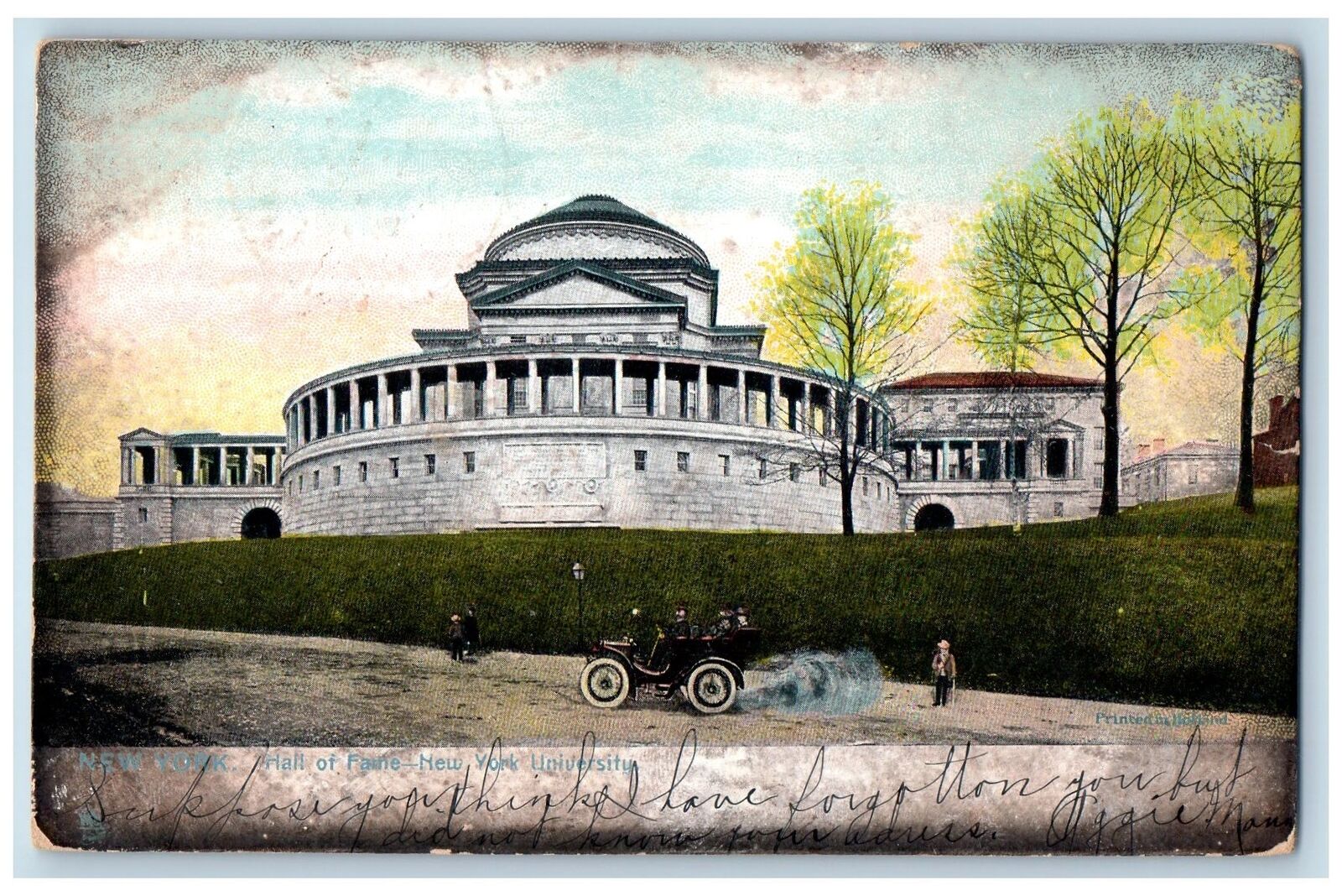New York City New York NY Postcard Hall Of Fame New York University 1907 Tuck