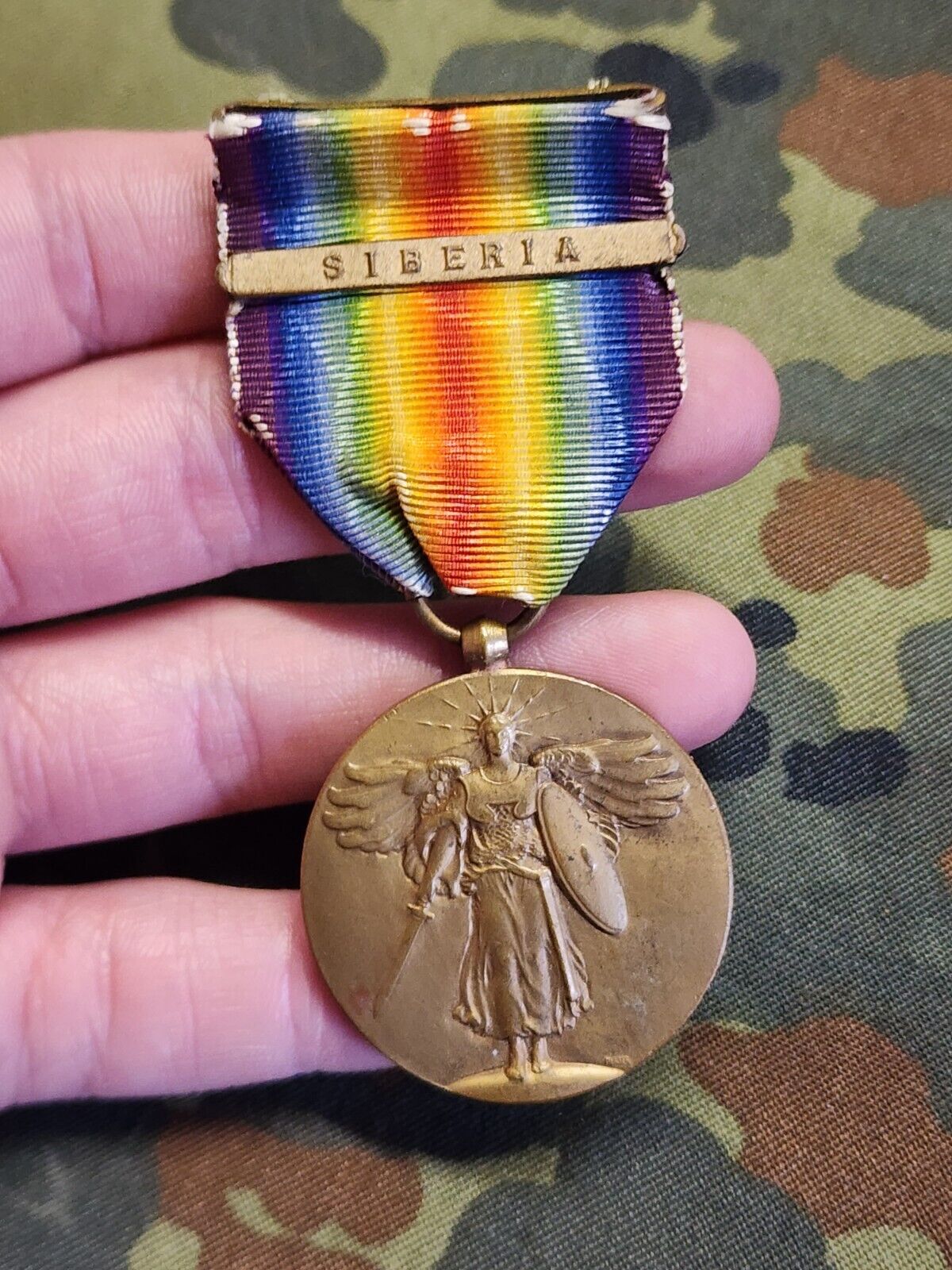 WWI US Victory Medal Siberia Bar